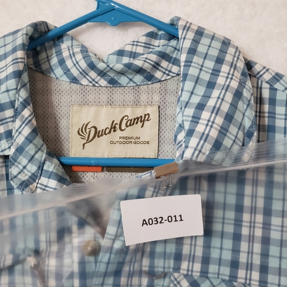 🚫SOLD🚫Duck camp vented plaid button down shirt caped breathable mens Large - Picture 14 of 14